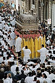 Festa di Sant Agata   procession of Devoti with the golden statue of the saint 